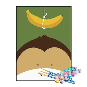 Kit de Pintura Numerada - Macaco e Banana