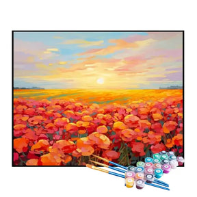 Kit de Pintura Numerada - Campos Floridos