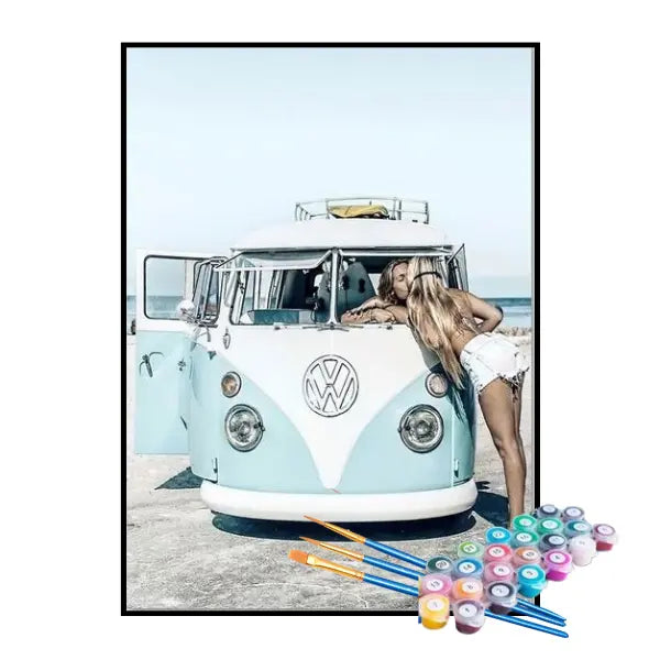 Kit de Pintura Numerada - Caravana Azul