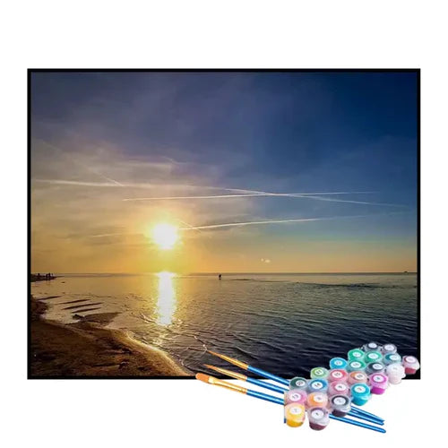 Kit de Pintura Numerada - Férias em uma Praia Tranquila