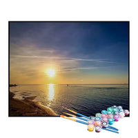 Kit de Pintura Numerada - Férias em uma Praia Tranquila