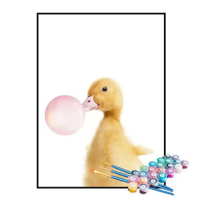 Kit de Pintura Numerada - Pato com Chiclete