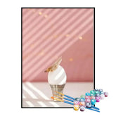 Kit de Pintura Numerada - Lâmpada com Fundo Rosa