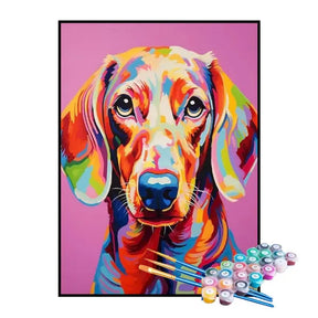 Kit de Pintura Numerada - Salsicha Abstrata