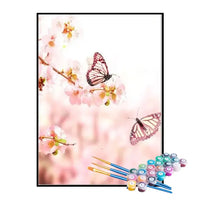 Kit de Pintura Numerada - Borboletas Rosas