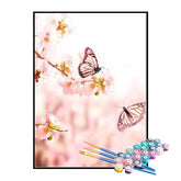 Kit de Pintura Numerada - Borboletas Rosas