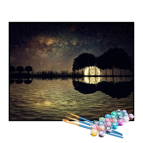 Kit de Pintura Numerada - Floresta Violão no Horizonte