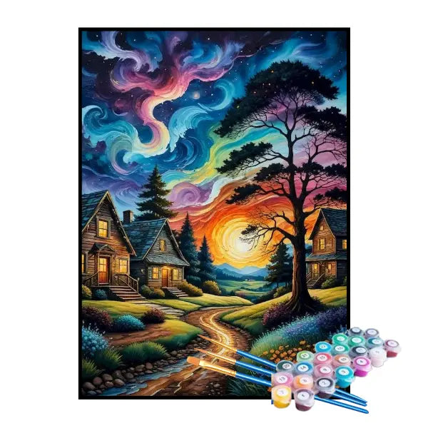 Kit de Pintura Numerada - Galáxia no Céu das Cabines