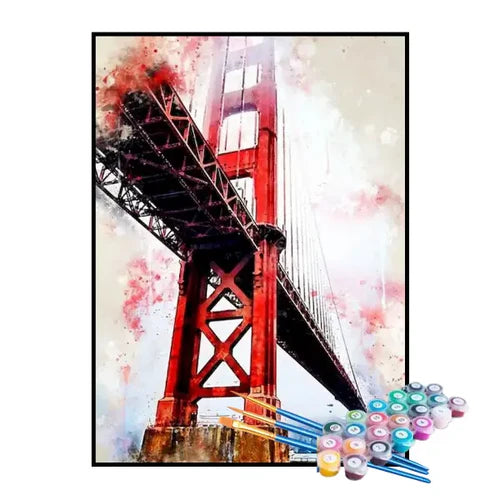Kit de Pintura Numerada - Ponte Golden Gate, Califórnia