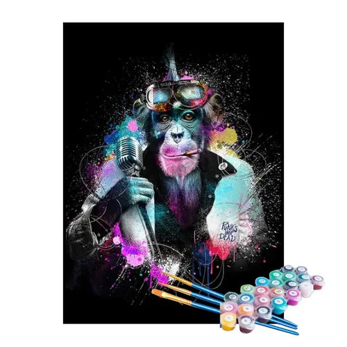 Kit de Pintura Numerada - Macaco Cantor
