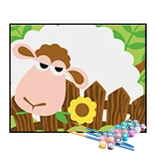 Kit de Pintura Numerada - Cordeirinho