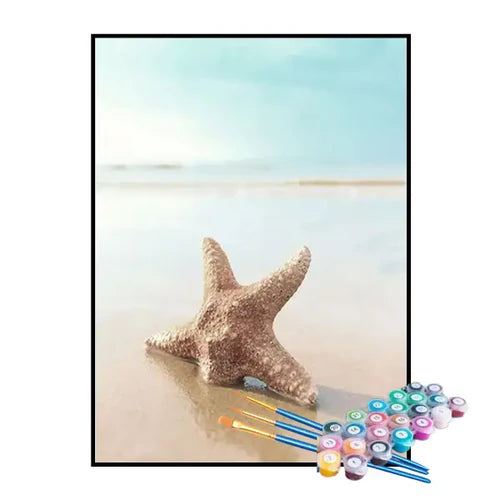 Kit de Pintura Numerada - Estrela-do-Mar