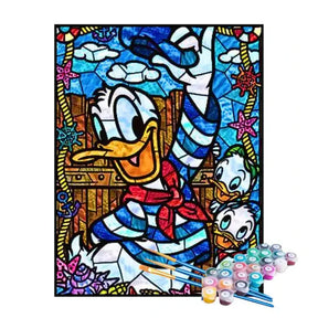 Kit de Pintura Numerada - Pato Donald em Mosaico