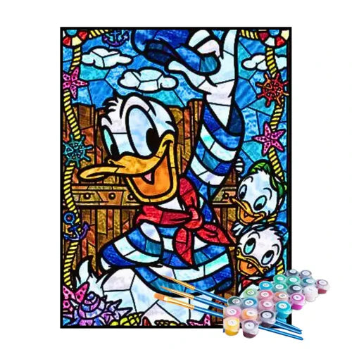Kit de Pintura Numerada - Pato Donald em Mosaico