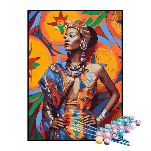 Kit de Pintura Numerada - Mulher Desfilando