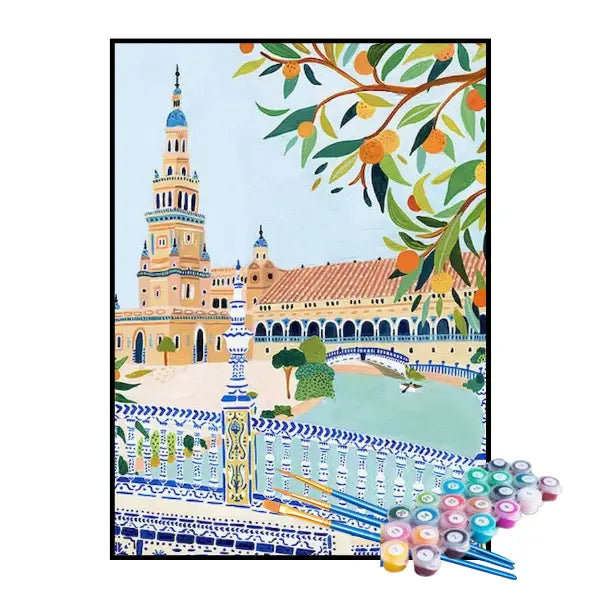 Kit de Pintura Numerada - Praça da Espanha