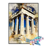 Kit de Pintura Numerada - Partenon, Templo em Atenas