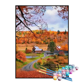 Kit de Pintura Numerada - Linda Fazenda Vista de Dentro