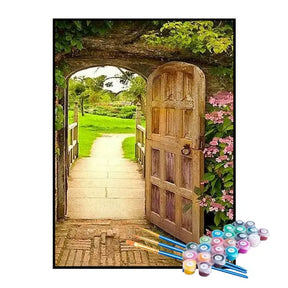 Kit de Pintura Numerada - Entrada do Jardim da Casa