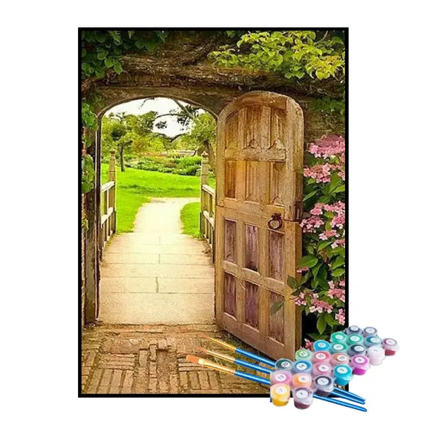 Kit de Pintura Numerada - Entrada do Jardim da Casa
