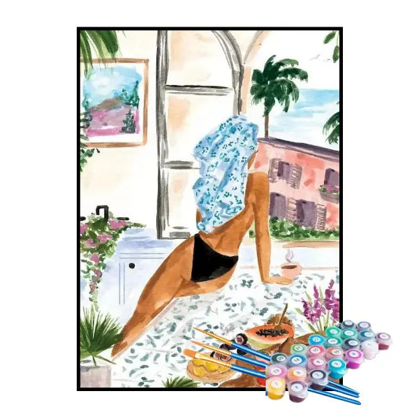 Kit de Pintura Numerada - Banho Relaxante