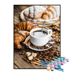 Kit de Pintura Numerada - Café da Manhã