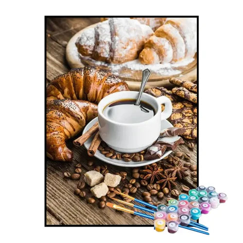 Kit de Pintura Numerada - Café da Manhã