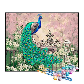 Kit de Pintura Numerada - Pavão