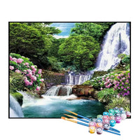 Kit de Pintura Numerada - Cachoeira Florida