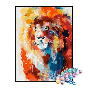 Kit de Pintura Numerada - Leão com Juba