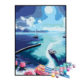 Kit de Pintura Numerada - Iates no Mar
