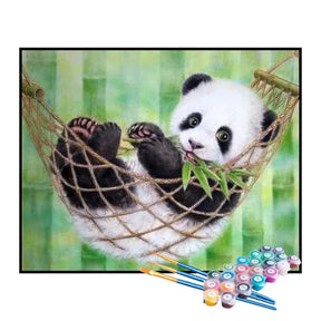 Kit de Pintura Numerada - Panda no Redário