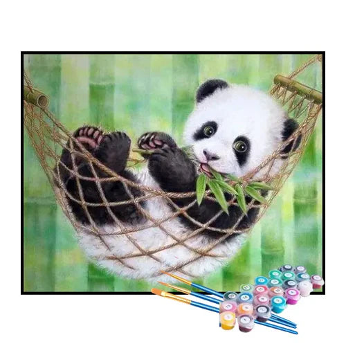 Kit de Pintura Numerada - Panda no Redário