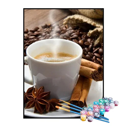 Kit de Pintura Numerada - Café Quentinho