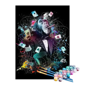 Kit de Pintura Numerada - Macaco Mágico