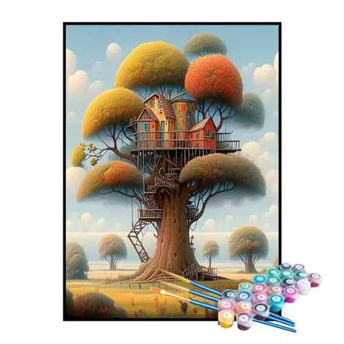 Kit de Pintura Numerada - A Casa na Árvore