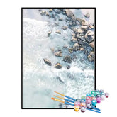 Kit de Pintura Numerada - Ondas Batendo nas Rochas