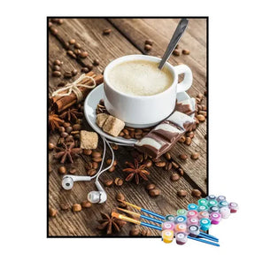 Kit de Pintura Numerada - Café com Chocolate