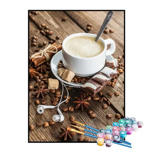 Kit de Pintura Numerada - Café com Chocolate