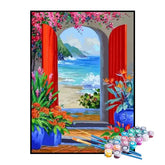 Kit de Pintura Numerada - A Porta Florida para o Mar