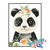 Kit de Pintura Numerada - Panda com Flor