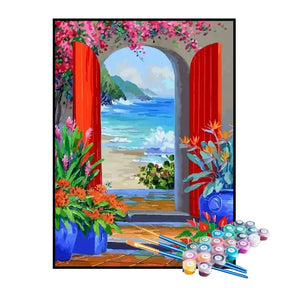 Kit de Pintura Numerada - A Porta Florida para o Mar