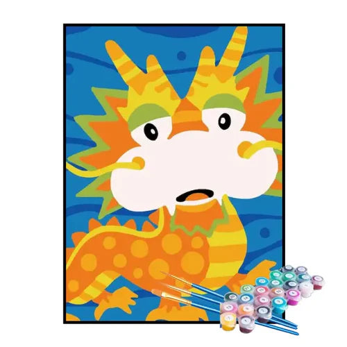 Kit de Pintura Numerada - Dragão Infantil
