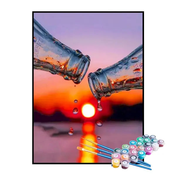 Kit de Pintura Numerada - Celebração ao Pôr do Sol