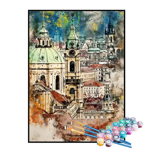 Kit de Pintura Numerada - Praga, República Tcheca