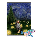 Kit de Pintura Numerada - Van Gogh em Sua Noite Estrelada
