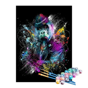 Kit de Pintura Numerada - Macaco Artista