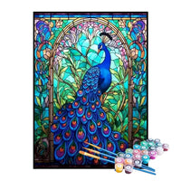 Kit de Pintura Numerada - Vitral de Pavão