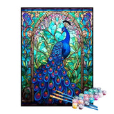 Kit de Pintura Numerada - Vitral de Pavão