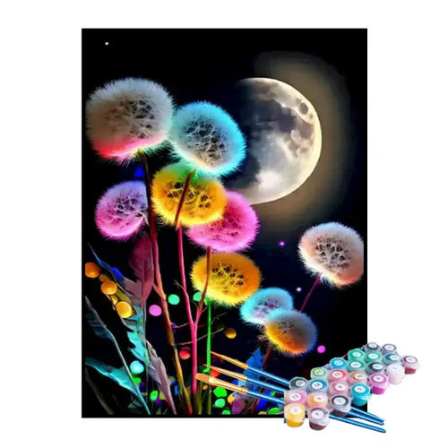 Kit de Pintura Numerada - Dente-de-Leão Colorido